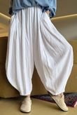 Noa Linen Blend Sia Barrel Trouser White